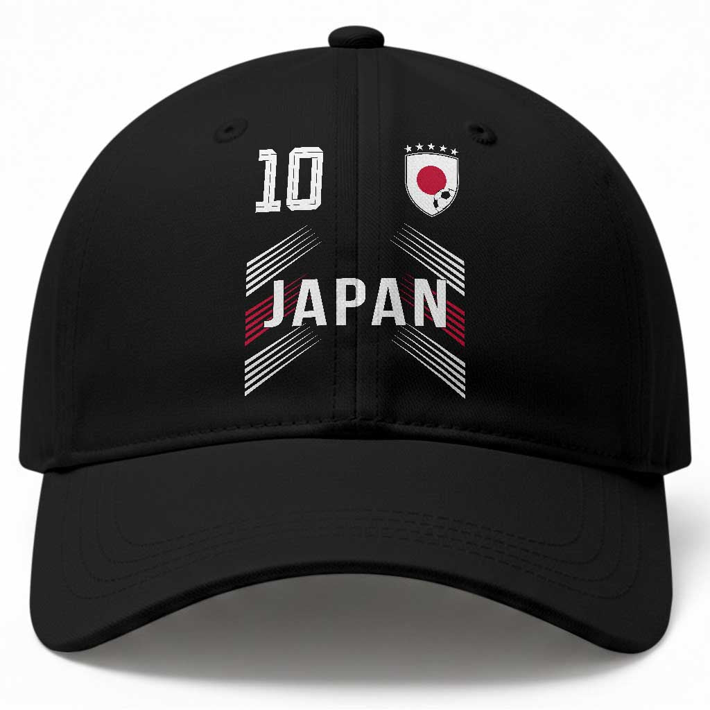 Japan Soccer Sports Graphic Number 10 Jersey Style Baseball Cap Proud Japanese Football Fans Game Day Pride