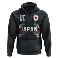 Japan Soccer Sports Graphic Number 10 Jersey Style Hoodie Proud Japanese Football Fans Game Day Pride