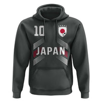 Japan Soccer Sports Graphic Number 10 Jersey Style Hoodie Proud Japanese Football Fans Game Day Pride