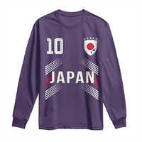Japan Soccer Sports Graphic Number 10 Jersey Style Long Sleeve Shirt Proud Japanese Football Fans Game Day Pride