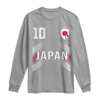 Japan Soccer Sports Graphic Number 10 Jersey Style Long Sleeve Shirt Proud Japanese Football Fans Game Day Pride