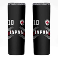Japan Soccer Sports Graphic Number 10 Jersey Style Skinny Tumbler Proud Japanese Football Fans Game Day Pride