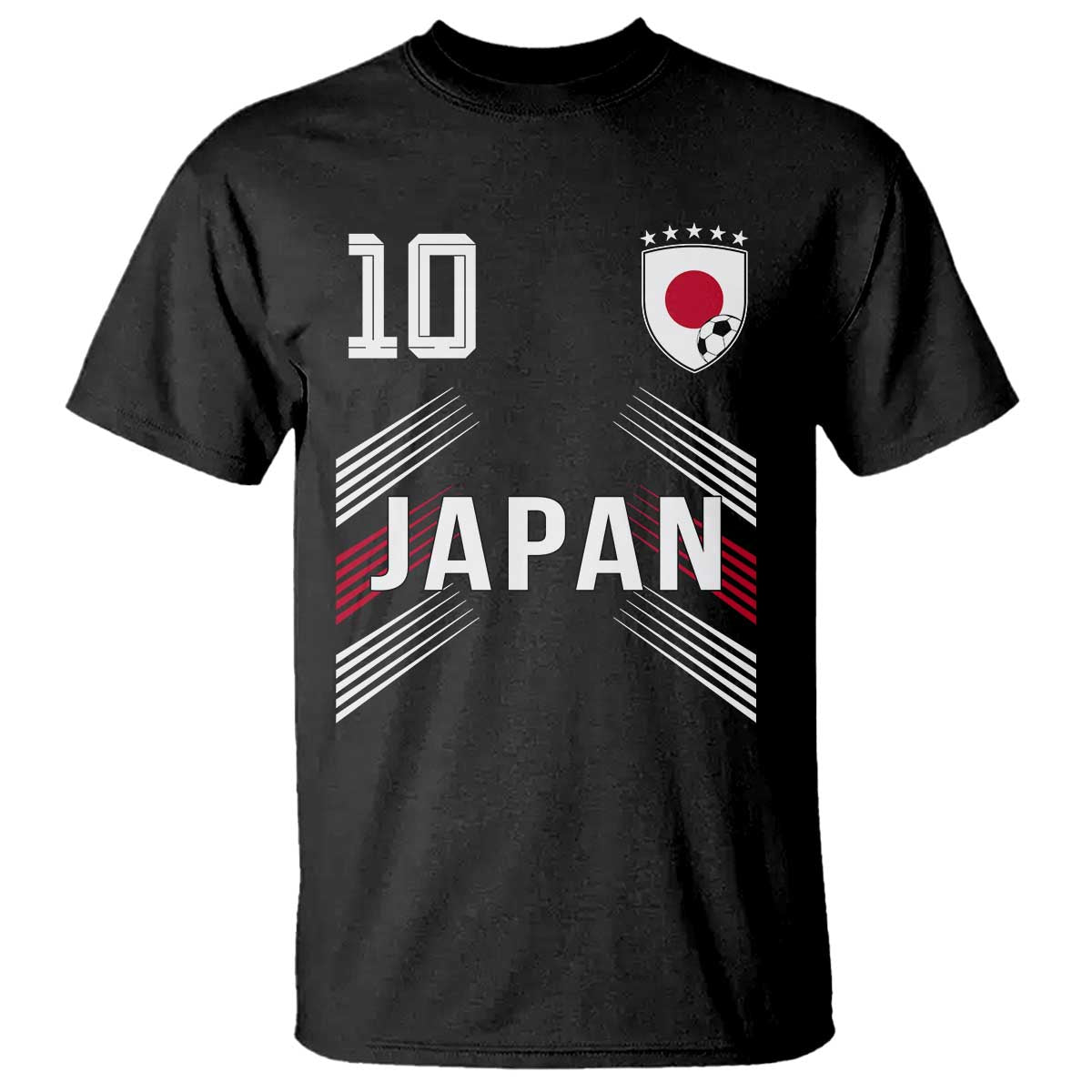 Japan Soccer Sports Graphic Number 10 Jersey Style T Shirt Proud Japanese Football Fans Game Day Pride