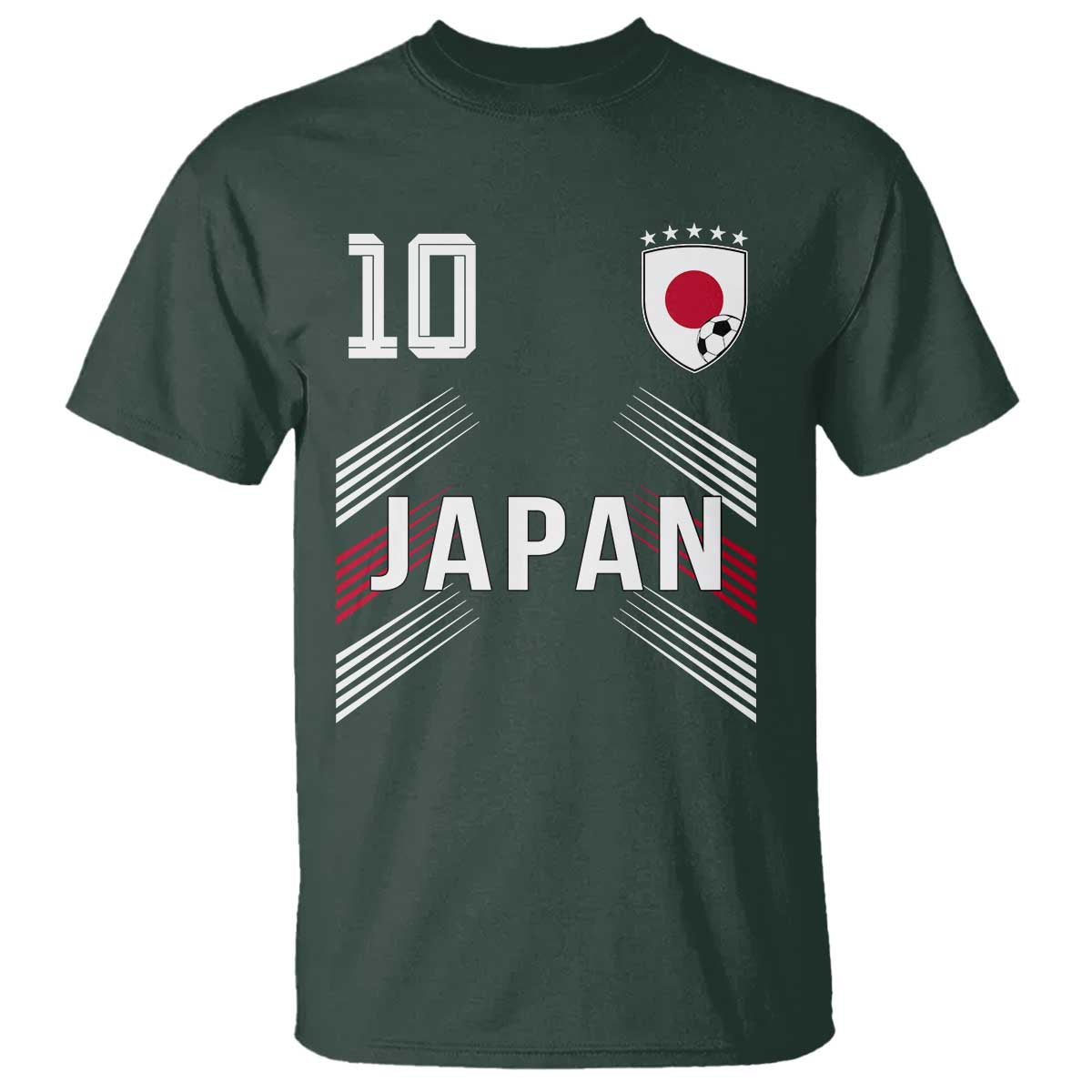 Japan Soccer Sports Graphic Number 10 Jersey Style T Shirt Proud Japanese Football Fans Game Day Pride