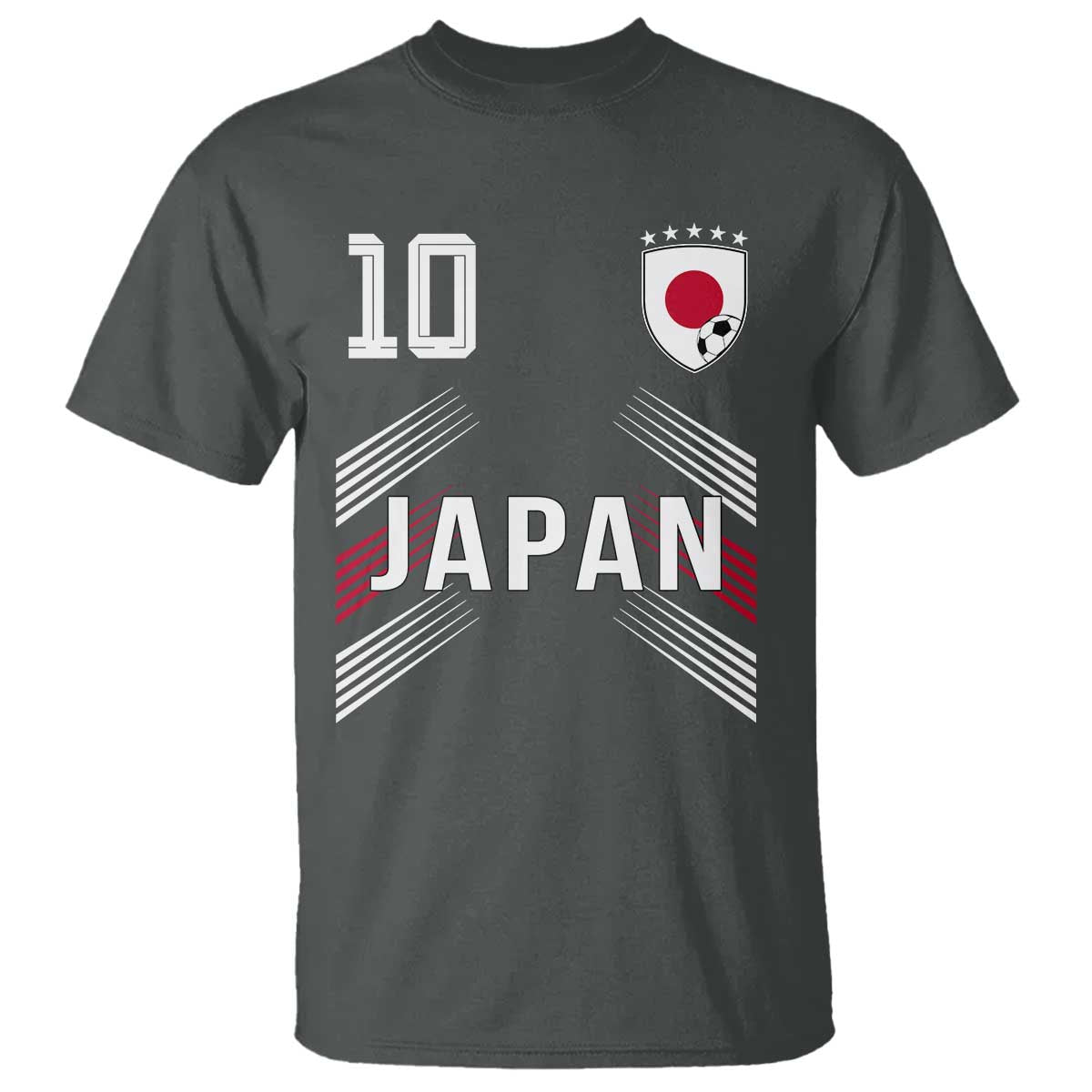 Japan Soccer Sports Graphic Number 10 Jersey Style T Shirt Proud Japanese Football Fans Game Day Pride