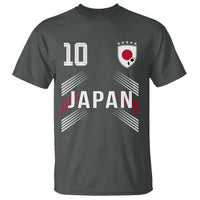 Japan Soccer Sports Graphic Number 10 Jersey Style T Shirt Proud Japanese Football Fans Game Day Pride