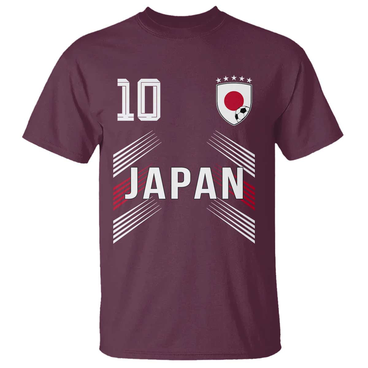 Japan Soccer Sports Graphic Number 10 Jersey Style T Shirt Proud Japanese Football Fans Game Day Pride