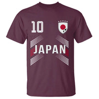 Japan Soccer Sports Graphic Number 10 Jersey Style T Shirt Proud Japanese Football Fans Game Day Pride