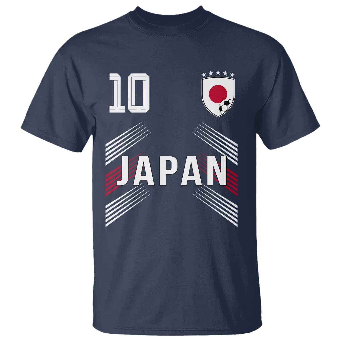 Japan Soccer Sports Graphic Number 10 Jersey Style T Shirt Proud Japanese Football Fans Game Day Pride
