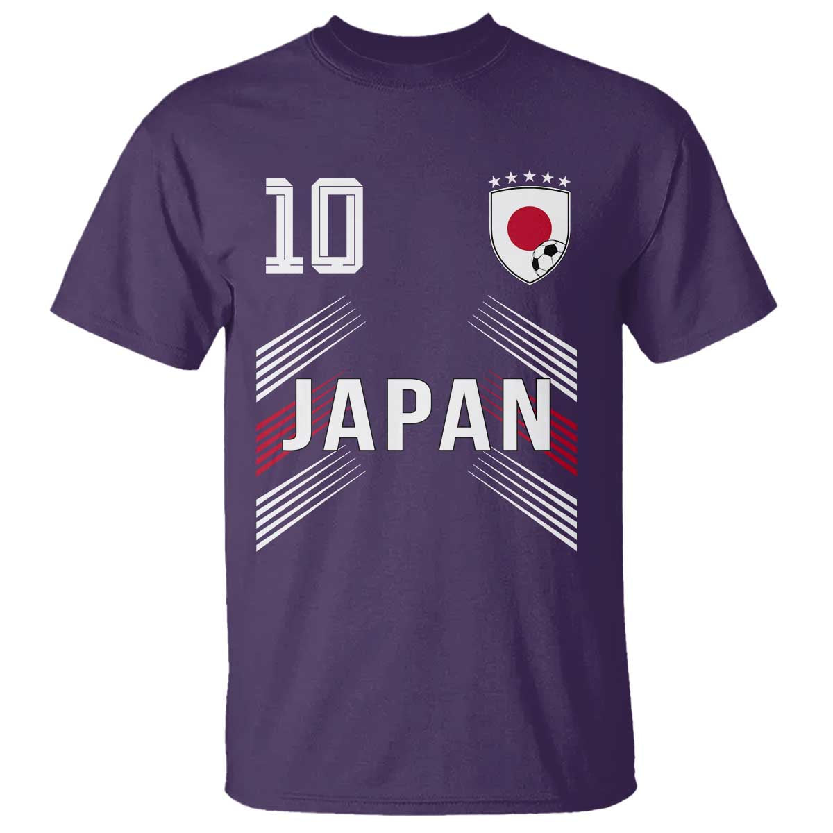 Japan Soccer Sports Graphic Number 10 Jersey Style T Shirt Proud Japanese Football Fans Game Day Pride