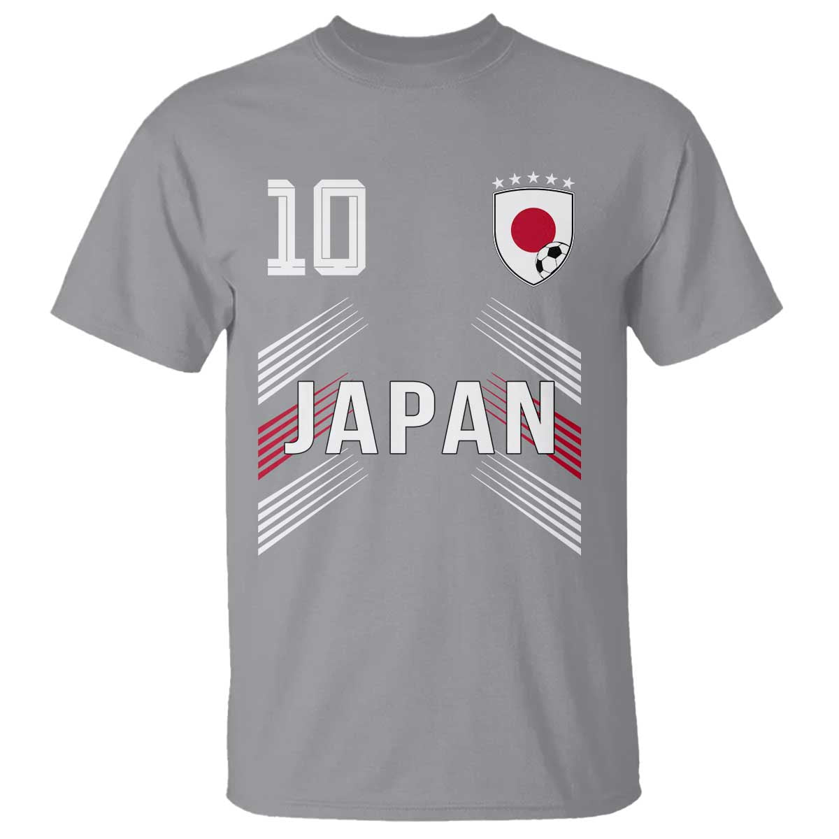 Japan Soccer Sports Graphic Number 10 Jersey Style T Shirt Proud Japanese Football Fans Game Day Pride