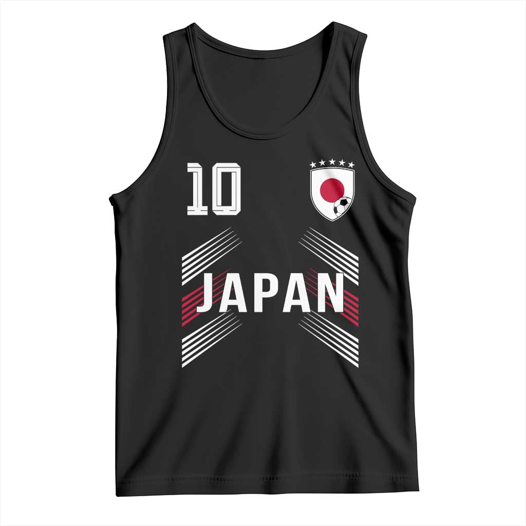 Japan Soccer Sports Graphic Number 10 Jersey Style Tank Top Proud Japanese Football Fans Game Day Pride