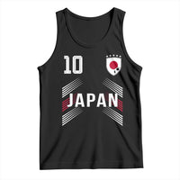 Japan Soccer Sports Graphic Number 10 Jersey Style Tank Top Proud Japanese Football Fans Game Day Pride