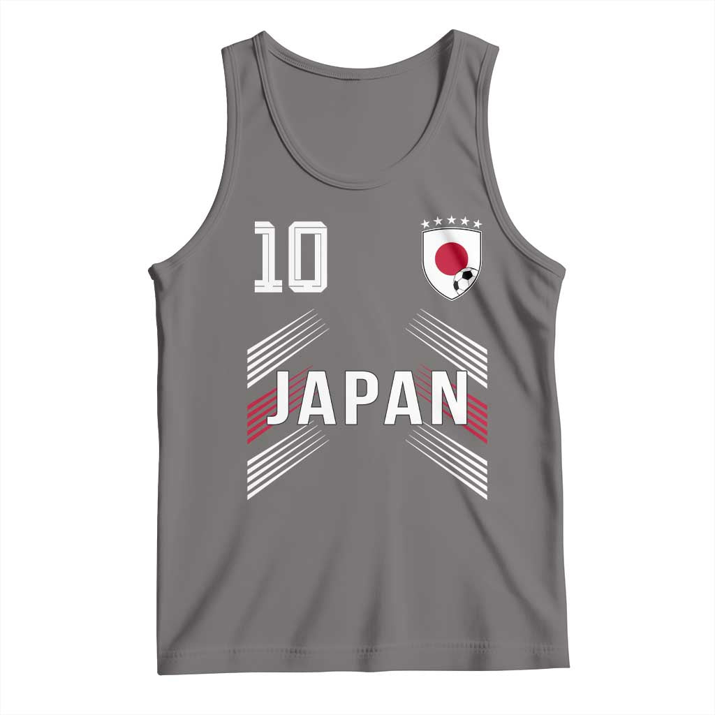 Japan Soccer Sports Graphic Number 10 Jersey Style Tank Top Proud Japanese Football Fans Game Day Pride