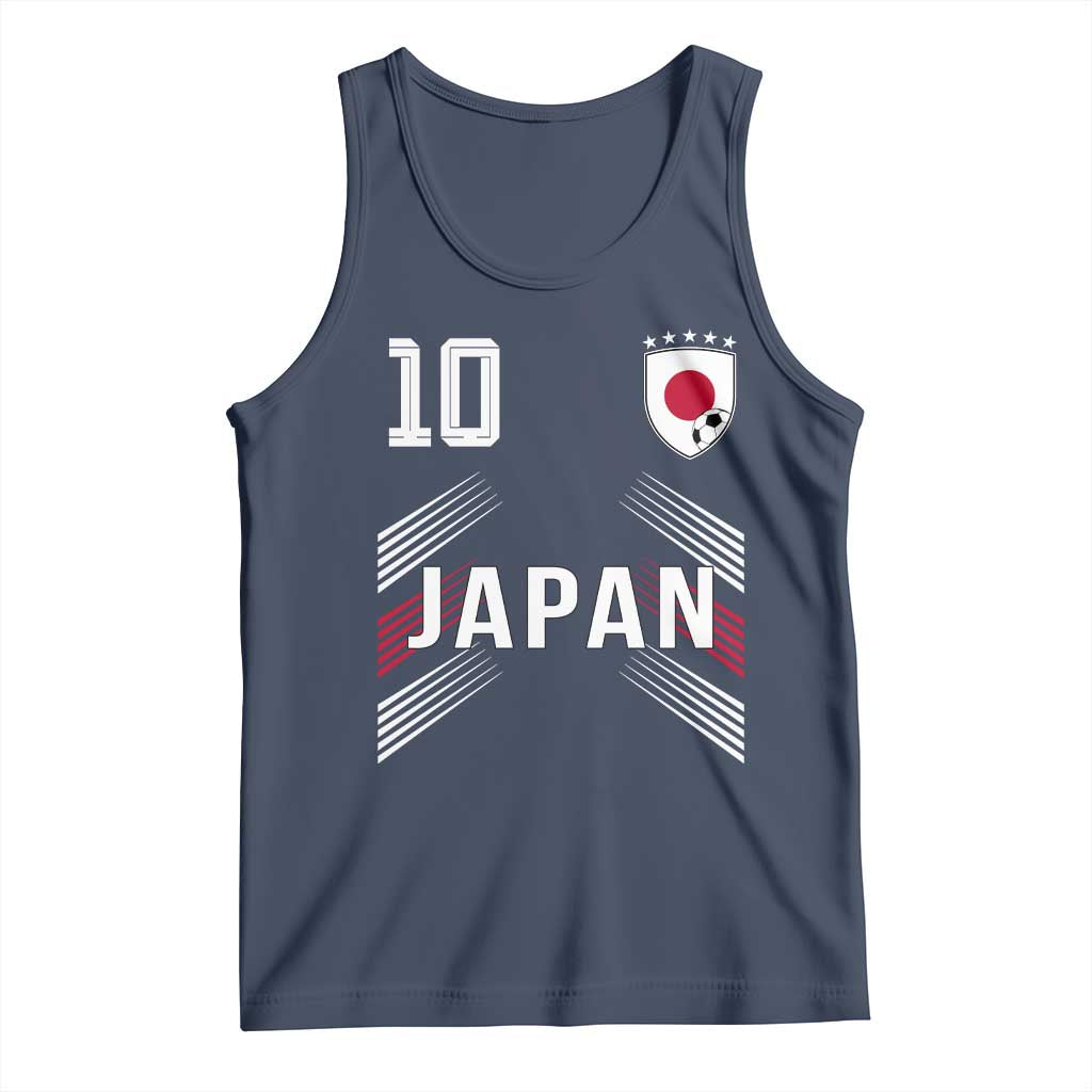 Japan Soccer Sports Graphic Number 10 Jersey Style Tank Top Proud Japanese Football Fans Game Day Pride