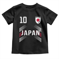 Japan Soccer Sports Graphic Number 10 Jersey Style Toddler T Shirt Proud Japanese Football Fans Game Day Pride