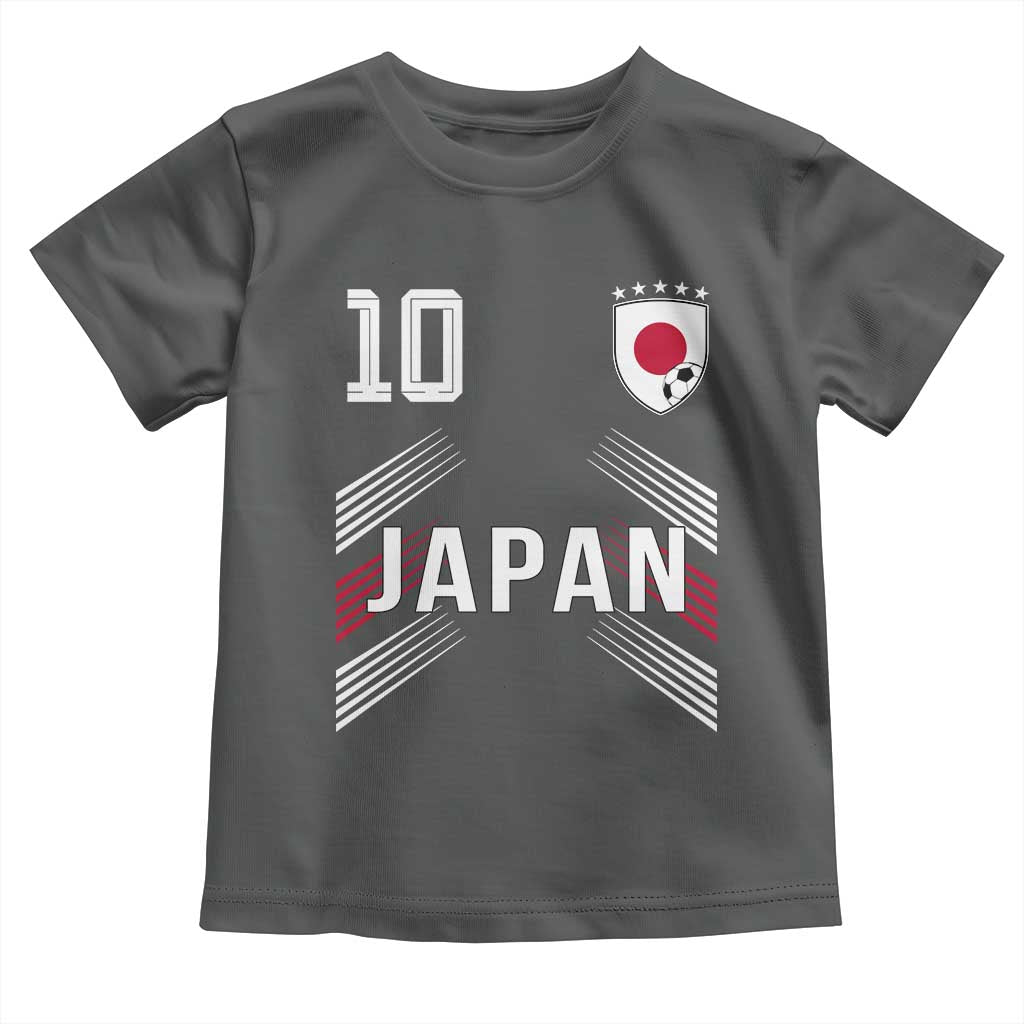 Japan Soccer Sports Graphic Number 10 Jersey Style Toddler T Shirt Proud Japanese Football Fans Game Day Pride