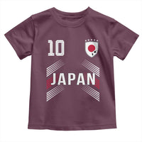 Japan Soccer Sports Graphic Number 10 Jersey Style Toddler T Shirt Proud Japanese Football Fans Game Day Pride