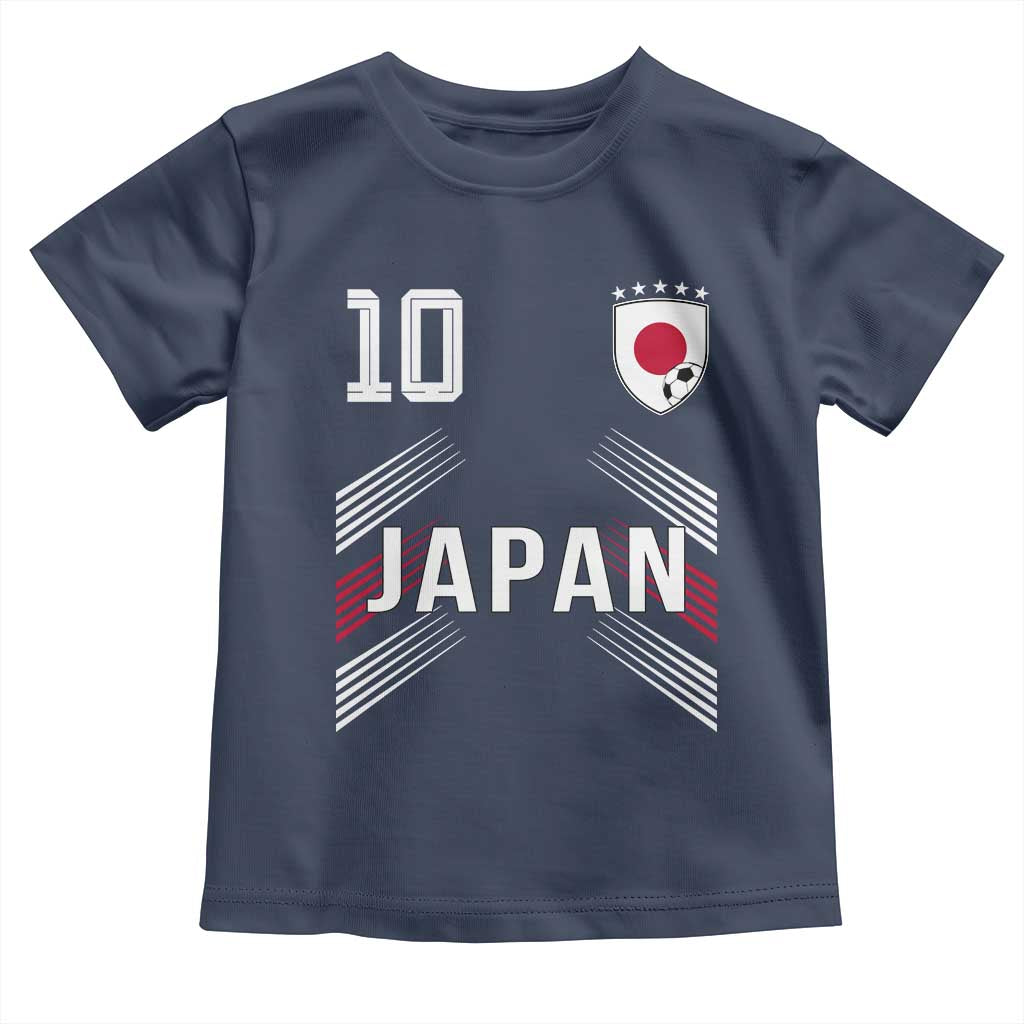 Japan Soccer Sports Graphic Number 10 Jersey Style Toddler T Shirt Proud Japanese Football Fans Game Day Pride