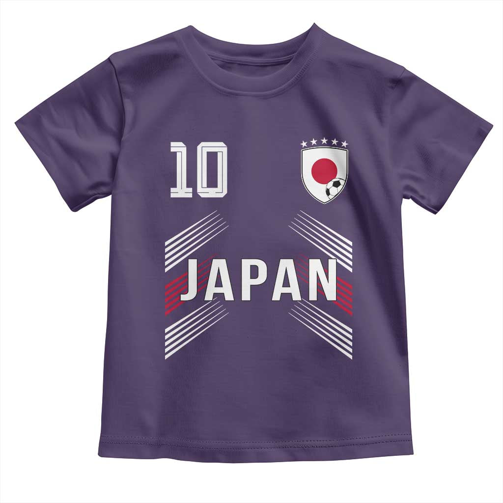 Japan Soccer Sports Graphic Number 10 Jersey Style Toddler T Shirt Proud Japanese Football Fans Game Day Pride