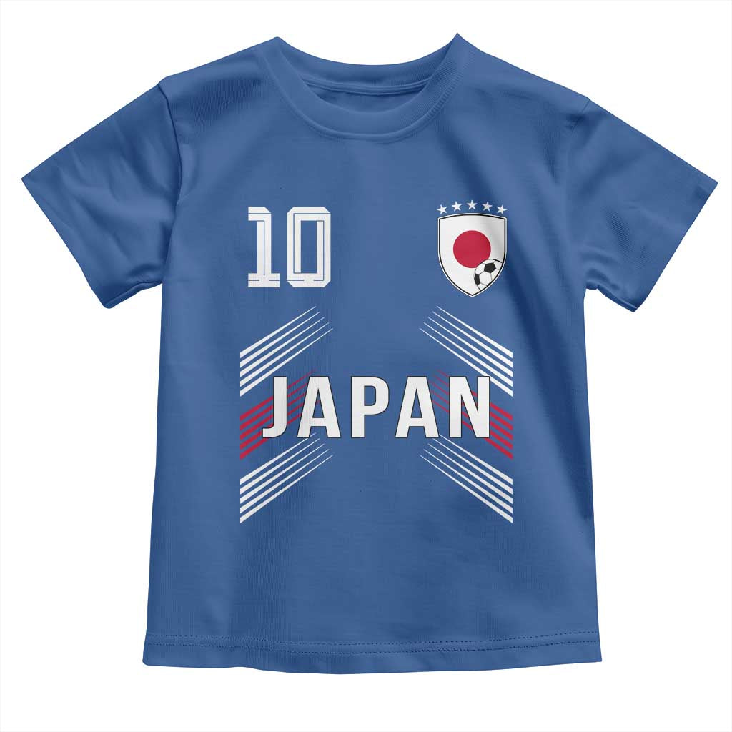 Japan Soccer Sports Graphic Number 10 Jersey Style Toddler T Shirt Proud Japanese Football Fans Game Day Pride