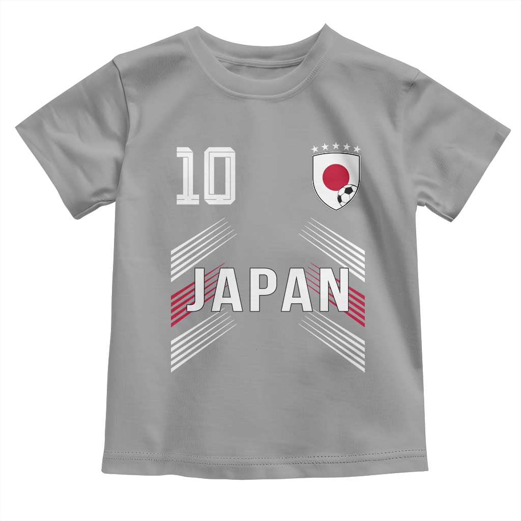 Japan Soccer Sports Graphic Number 10 Jersey Style Toddler T Shirt Proud Japanese Football Fans Game Day Pride