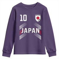 Japan Soccer Sports Graphic Number 10 Jersey Style Youth Sweatshirt Proud Japanese Football Fans Game Day Pride