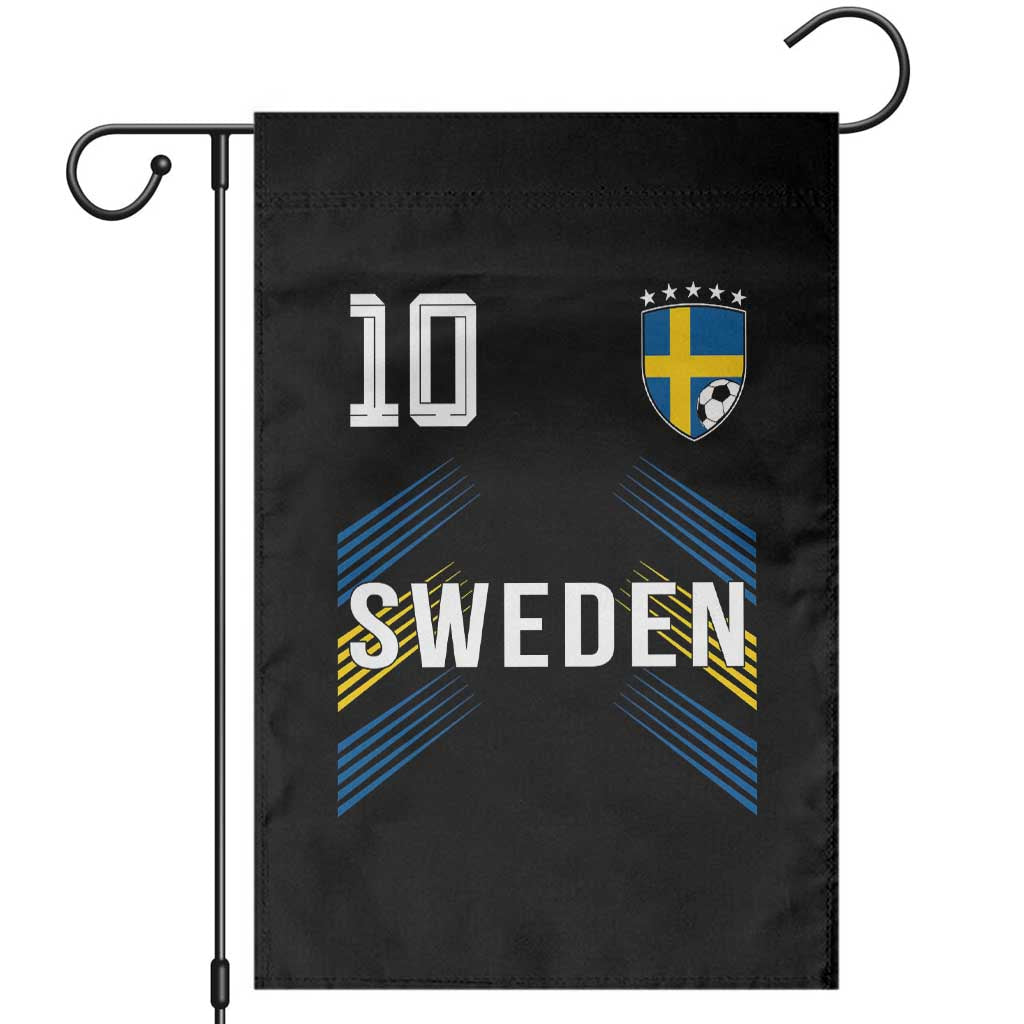Sweden Soccer Sports Graphic Number 10 Jersey Style Garden Flag Proud Swedish Football Fans Game Day Pride