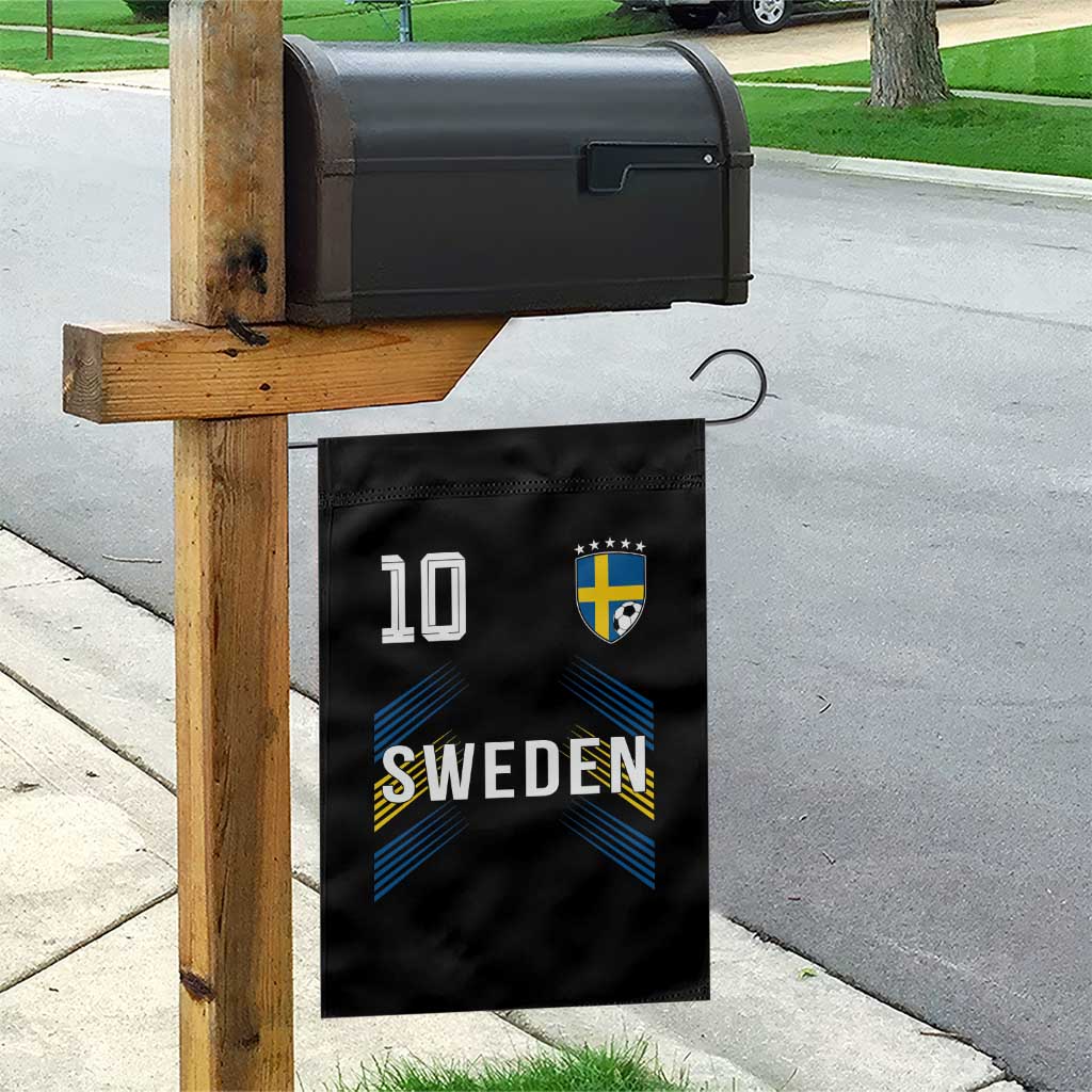 Sweden Soccer Sports Graphic Number 10 Jersey Style Garden Flag Proud Swedish Football Fans Game Day Pride