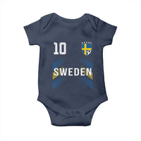 Sweden Soccer Sports Graphic Number 10 Jersey Style Baby Onesie Proud Swedish Football Fans Game Day Pride