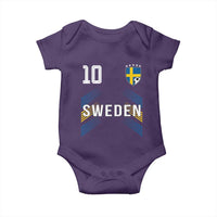 Sweden Soccer Sports Graphic Number 10 Jersey Style Baby Onesie Proud Swedish Football Fans Game Day Pride