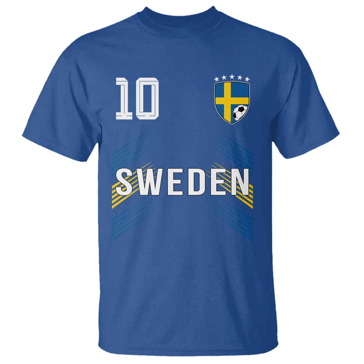 Sweden Soccer Sports Graphic Number 10 Jersey Style T Shirt Proud Swedish Football Fans Game Day Pride