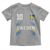 Sweden Soccer Sports Graphic Number 10 Jersey Style Toddler T Shirt Proud Swedish Football Fans Game Day Pride