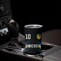 Sweden Soccer Sports Graphic Number 10 Jersey Style Tumbler Cup Proud Swedish Football Fans Game Day Pride