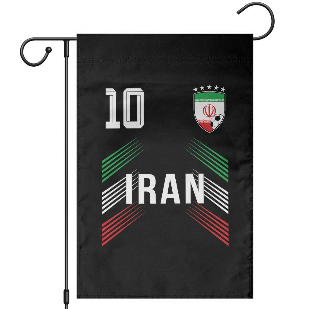 Iran Soccer Sports Graphic Number 10 Jersey Style Garden Flag Proud Iranian Football Fans Game Day Pride