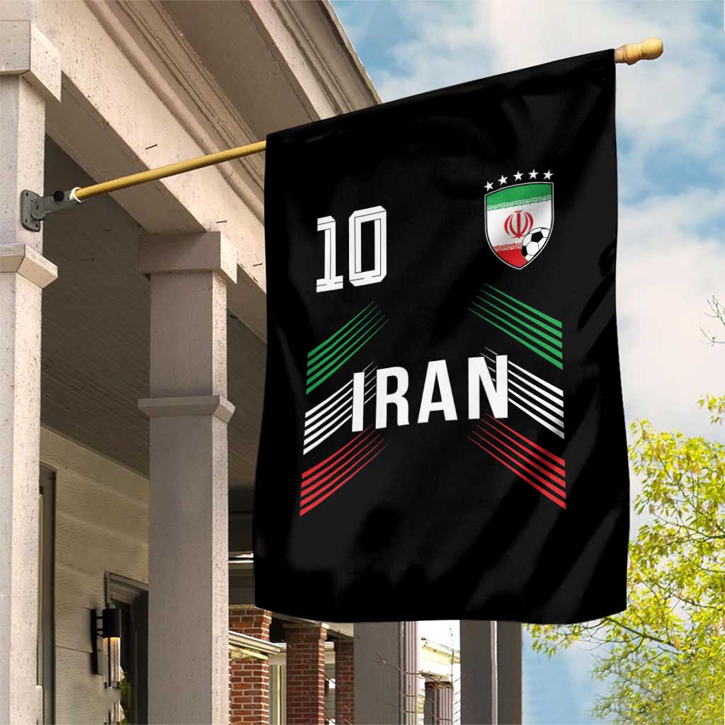 Iran Soccer Sports Graphic Number 10 Jersey Style Garden Flag Proud Iranian Football Fans Game Day Pride