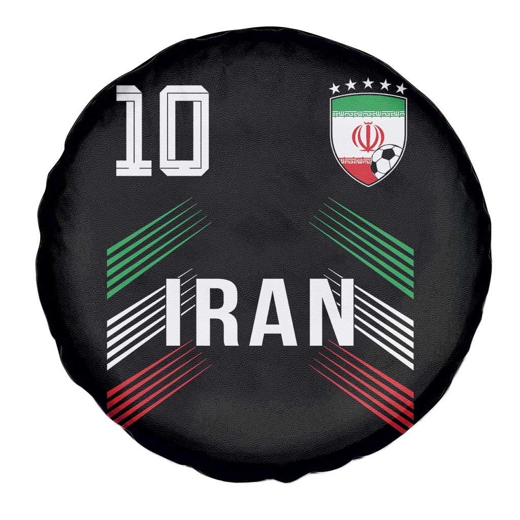 Iran Soccer Sports Graphic Number 10 Jersey Style Spare Tire Cover Proud Iranian Football Fans Game Day Pride