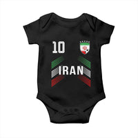 Iran Soccer Sports Graphic Number 10 Jersey Style Baby Onesie Proud Iranian Football Fans Game Day Pride