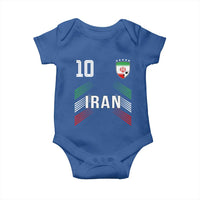 Iran Soccer Sports Graphic Number 10 Jersey Style Baby Onesie Proud Iranian Football Fans Game Day Pride