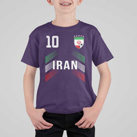 Iran Soccer Sports Graphic Number 10 Jersey Style T Shirt For Kid Proud Iranian Football Fans Game Day Pride