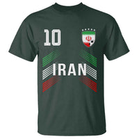 Iran Soccer Sports Graphic Number 10 Jersey Style T Shirt Proud Iranian Football Fans Game Day Pride
