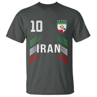 Iran Soccer Sports Graphic Number 10 Jersey Style T Shirt Proud Iranian Football Fans Game Day Pride