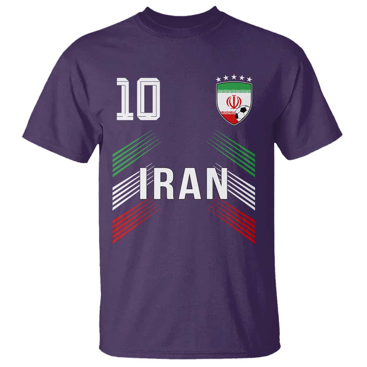 Iran Soccer Sports Graphic Number 10 Jersey Style T Shirt Proud Iranian Football Fans Game Day Pride