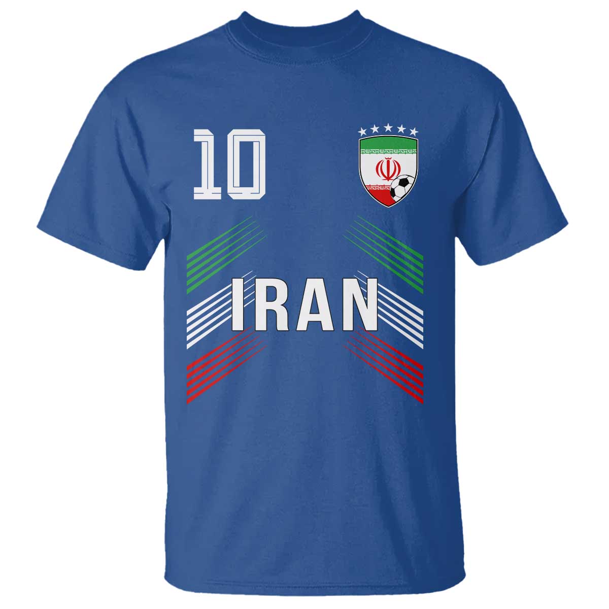 Iran Soccer Sports Graphic Number 10 Jersey Style T Shirt Proud Iranian Football Fans Game Day Pride