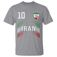 Iran Soccer Sports Graphic Number 10 Jersey Style T Shirt Proud Iranian Football Fans Game Day Pride