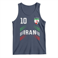 Iran Soccer Sports Graphic Number 10 Jersey Style Tank Top Proud Iranian Football Fans Game Day Pride