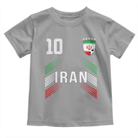 Iran Soccer Sports Graphic Number 10 Jersey Style Toddler T Shirt Proud Iranian Football Fans Game Day Pride