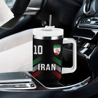 Iran Soccer Sports Graphic Number 10 Jersey Style Tumbler With Handle Proud Iranian Football Fans Game Day Pride