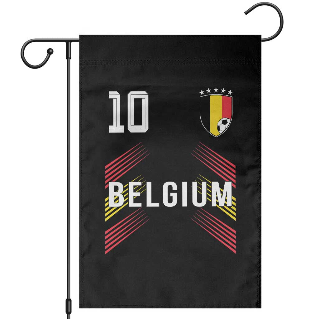 Belgium Soccer Sports Graphic Number 10 Jersey Style Garden Flag Proud Belgian Football Fans Game Day Pride