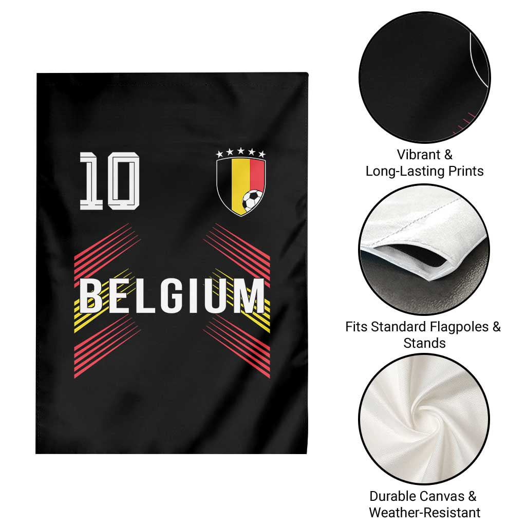 Belgium Soccer Sports Graphic Number 10 Jersey Style Garden Flag Proud Belgian Football Fans Game Day Pride